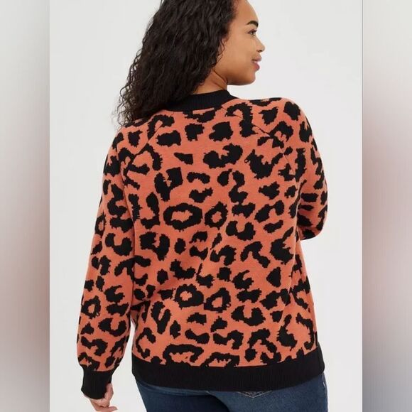 Torrid leopard print sweater size 00, excellent condition - Picture 2 of 7